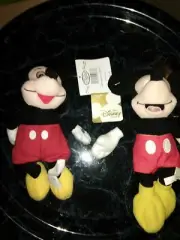 2 Disney Mickey beanbag push 9" -7-