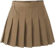 [HENORD] Girls Pleated Skirt Elastic Waist Uniform Skirt Mini Skirt School Girl Skirts Tennis Skorts Casual Skirt