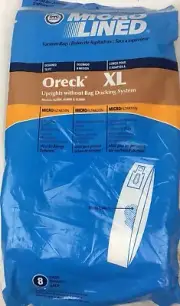 Pack Of 8 DVC Micro Lined Vacuum Bags To Fit Oreck XL No. 471631 Office~P2