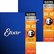 Elixir NANOWEB Super Light .009-.042#12002 Electric Guitar Strings Set of 2