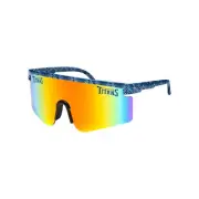 FOCO X Zubaz NFL Collab 90s Retro Swag Sunglasses, Tennessee Titans
