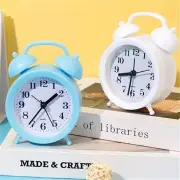 Plastic Small Alarm Clock Double Bell Bedside Clock Cartoon Alarm Bedroom