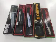 ONE SET Collection 5PCS Rambo FIRST BLOOD I II III IV V Military Survival Knife