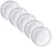 [CORELLE] J410-PTW CP-1845 Small Bowls, Set of 5, Dishes, Plates, Break-Resistant, Lightweight, Microwave Safe, Oven Safe, Dishwasher Safe, Patchwork