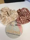 scunci Scrunchie - Leopard and Taupe - Brown Hair Ties - 2pk