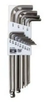 Bahco HEX KEYS SET BE-9786I 13Pcs Imperial Inox, Ball End, Stainless Steel