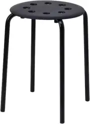 New IKEA Stool Marius stackable Kitchen Breakfast Bar Dining Stool Black