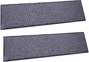 2PCs Carpet Stair Steps for Wooden Steps Inner Polyester Washable 2165x787 '' Reusable Loophole Runner for Oldest, White Black, as described