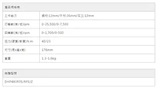 [晉茂五金] Makita牧田 充電式起子震動電鑽 DHP483RTE 請先詢問價格和庫存
