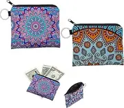 [TIAMORK] Coin Purse Pouch for Women Men Mini Cash Wallet with Key Ring Pouches, B3052, 12 x 9.5 cm / 4.72 x 3.74 inches, Canvas & Beach Tote Bag