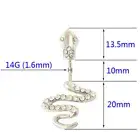 Women Snake Stainless Steel Belly Button Ring Navel Ring Body Piercing Jewel ❤OF