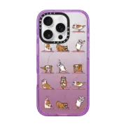 iPhone 16 Pro Impact Case MagSafe Compatible English Bulldog Yoga 2