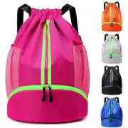 Drawstring Backpack Gym Bag for Women, String Bags Sports Cinch Sackpack Pink