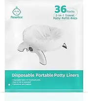 36 Packs Disposable Potty Bags, Portable Travel Potty Bags with 200ml Absorbent Pads, Potty Liners Compatible with OXO Tot 2-in-1 Go Potty, Potty Training Liners Fit Most Potty Chairs for Toddlers