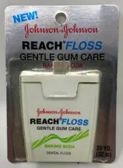 J & J Listerine REACH Gentle Gum Care Baking Soda Woven Dental Floss 35yd Each