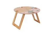 Splosh Picnic Spring Floral Bamboo Foldable Outdoor Picnic Wooden Table 40cm