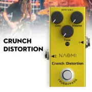 Crunch Distortion Effects Pedal Mini Pedal Super Compact! True Bypass! Rugged!