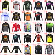 Mens Retro Cycling Jersey Long Sleeve Bike Clothing Bicycle Uniform Biking Shirt