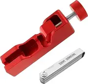 Spark Plug Gap Tool with Feeler Gauge Aluminum Alloy Universal Spark Plug Gapper Adjustment Tool for 10/12/14/16 mm..(gules)