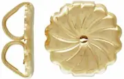 10 Qty. 14k Gold Filled Large Premium Earring Backs (9.2x9.4mm Earnuts)