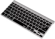 Black Silicone Keyboard Skin Cover for MacBook Air & Pro 13 15 French Language B