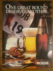1988 Michelob Ultra Vintage Print Ad Golf
