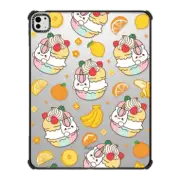 iPad Pro 13-inch (M4) iPad Impact Case Magical Unicorn Rainbow Macaron with Lemon Banana Orange Pine Apple Tangerine - Cute Fairy Animals with Sweet Cakes & Cartoon Fruits
