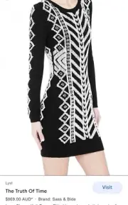 SEXY SASS & BIDE THE TRUTH OF TIME KNIT DRESS SIZE M...