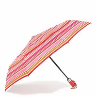 在飛比找momo購物網優惠-【COACH】彩色條紋自動開啟晴雨傘(紅)