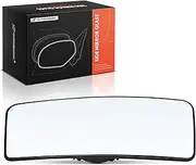 A-Premium Left Driver Side Lower Non-Heated Mirror Glass with Backing Plate - Compatible with Ford F-150 F150 2007-2012 - Towing Mirror Convex