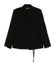 Ann Demeulemeester Cadby Single-Breasted Blazer IT50 black