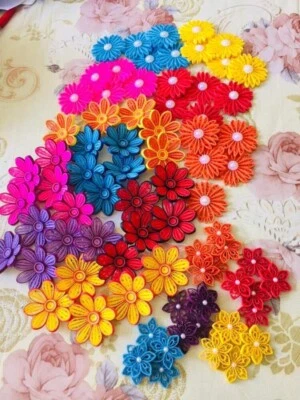 Bulk Paper Quilling Handmade Flower-80 art wall deco birthday card Greeting Art