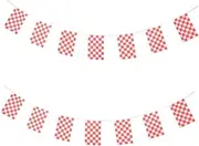 BESTOYARD 2 Strings Flag for Car Checkered Racing Flag Decorations for Racing Party Favor for Halloween Sport Events Festivals