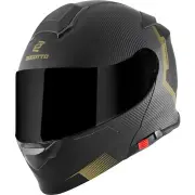 H271 Wayke Matt Black Green Modular Helmet