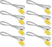 8PCS K Type Mini-Connector Thermocouple Temperature Probe Sensor 1 Metre Temperature Sensing Line K Type Thermocouple Wire Measuring Range -40C to 400C