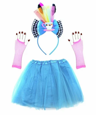 Alice In Wonderland Tea Party kids Girls Costume Accessory Kit Book Week