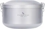Boundless Voyage Outdoor Titanium Lunch Box Bowl with Lid Daily Use Separated Multi-Layer Office Worker Bento Box Uncoated Mess Kit Ti1095T