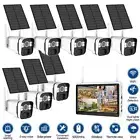WiFi 8CH Solar/Battery Outdoor CCTV Security Camera Wireless Home 2-Way-Audio IR