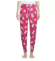 Size XL (16 - 18) Ladies Sleep Jogger with Pockets You Mocha Me Crazy Coffee