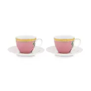 PIP Studio La Majorelle Pink 120ml Espresso Cups & Saucer Set of 2