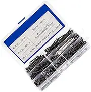 Anneome Metal Parkerising Screws Kit 282pcs Assorted .5 Screws Box Head Strong Stability for Woodworking and Electronics