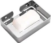 Shower Soap Holder Shower Bar 304 Stainless Steel Soap Dish Soap Saver Tray Wall Sponge Holder
