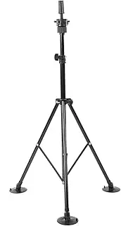 Mannequin Head Stand, Wig Head Stand Tripod, Wig Stand For Styling Adjustable Height From 73cm to 130cm with Suction Cups For Hairdressing Training and Salon Use (Silver) (Black)