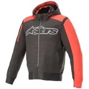 Alpinestars Rhod Windstopper Motorcycle Hoodie Black Bright Red