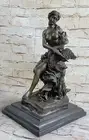 Art Deco Leda & Swan Greek Mythology Classic Famous Artwork Figurine Nude Statue