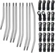 KANGYEBAIHUODIAN 1Set Metal Upper & Lower Linkage Set with Plastic Link Rod End Fit for Axial SCX10 II 90046 1/10 RC Crawler Car Upgrade Part(324mm)
