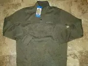 New Mens Eddie Bauer Radiator Fleece Pullover Snap Front Guide Green Medium