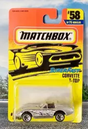 MATCHBOX - SUPERFAST - #58 - CORVETTE T-TOP - SILVER - MINT ON CARD
