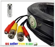 *Black 100ft Extension Power/Video Cable for Swann HD Security CCTV Systems Kit