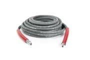 Lightweight Gray Hose, 50 Ft x 3/8" ID, SS QC, 6000 PSI